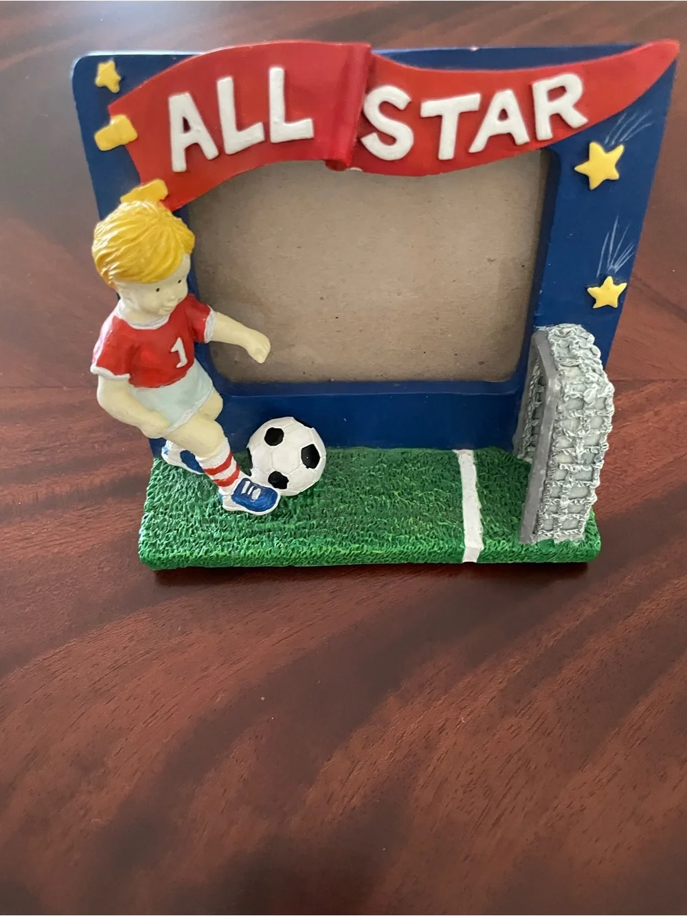 All Star Soccer Photo Frame - Blue, Red, Green
